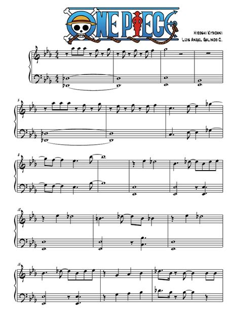 partition we are one piece piano facile de bonne qualité